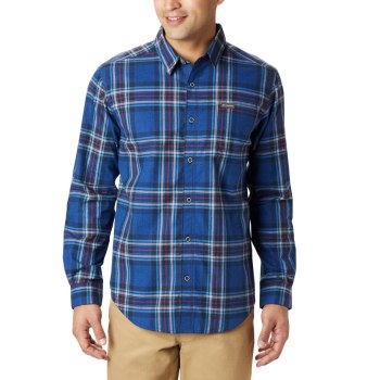 Columbia Overhemd Heren, Boulder Ridge Long Sleeve Flannel Bruin, 40JKTMUQR